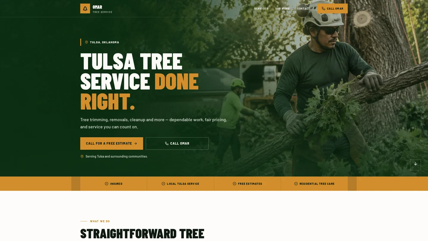 Omar Tree Service concept design preview